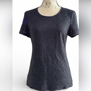 3/$13 Jaclyn Smith Stylish Black Lace Women's Top. Size M